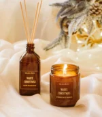 white christmas candle set