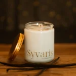 black vanilla candle