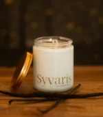 black vanilla candle