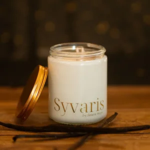 black vanilla candle